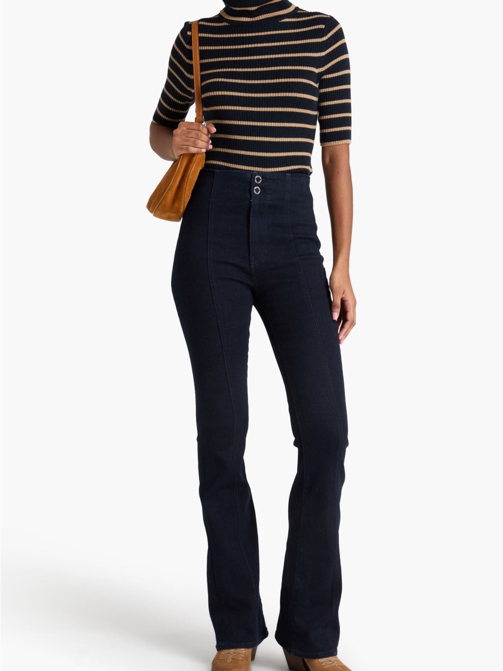 NWT Veronica Beard Beverly High-Rise Flared Jeans